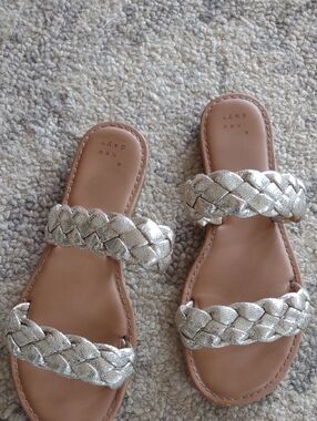 A New Day Braided Metallic Women's Sandals